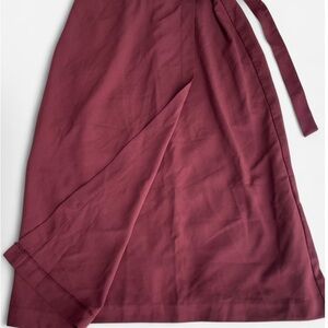 Banana Republic Deep Red Wrap Skirt